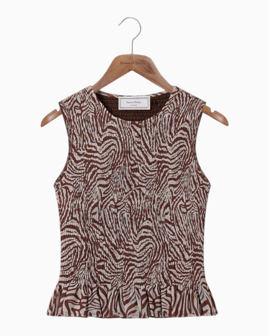 Zebra Mesh Women's Top
