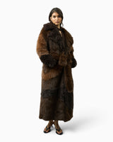 Hustle Fur Patchwork Women's Coat