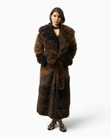 Hustle Fur Patchwork Women's Coat