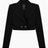 Knitology Cosmic Noir Crop Kadın Blazer Ceket Black