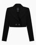 Knitology Cosmic Noir Crop Kadın Blazer Ceket Black