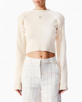 FutureKnit Beige Crop Sweater