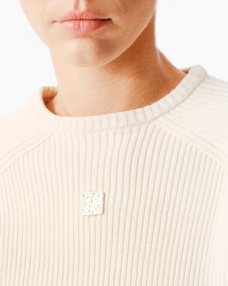 FutureKnit Beige Crop Sweater