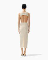 Knitology Swan-Inspired Asymmetric Elbise