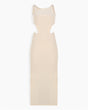 Knitology Swan-Inspired Asymmetric Elbise Beige