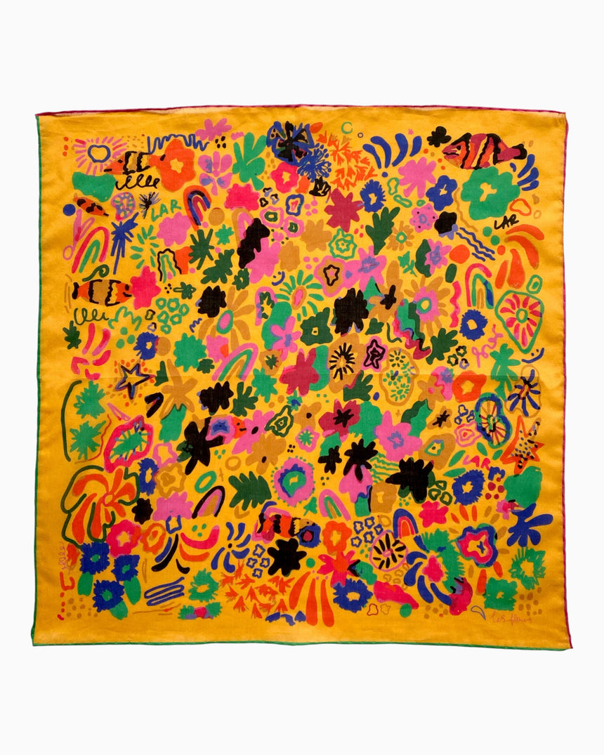 Les Fleurs 53x53 Bandana