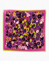 Lar Studio Les Fleurs Wool 130x130 Fular Pink