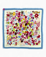 Lar Studio Les Fleurs Wool 130x130 Fular White