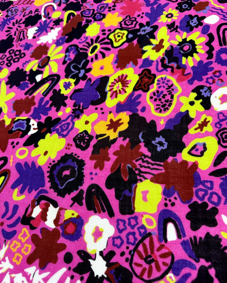 Les Fleurs 55x55 Wool Scarf