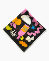 Lar Studio Olives And Wine Black Bandana 53x53