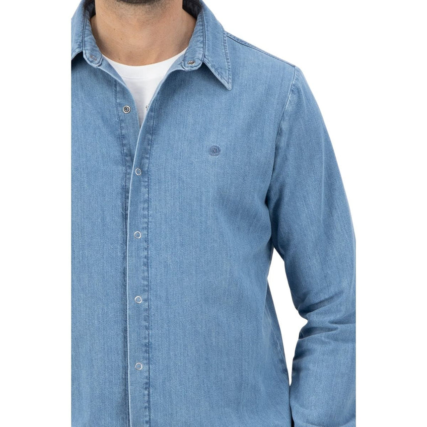 Mud Jeans Don Denim Shirt Stone Blue - Erkek 