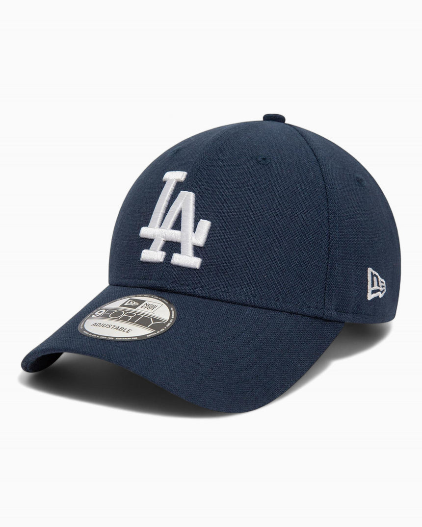 New Era Linen Los Angeles Dodgers 9FORTY Şapka Navy
