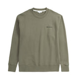 Norse Projects Arne Relaxed Organic Logo Erkek Sweatshirt Sediment Green