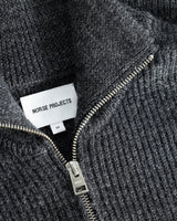 Hagen Wool Cotton Rib Full Zip Men's Jacket
