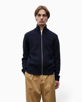 Hagen Wool Cotton Rib Full Zip Men's Jacket