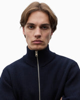 Hagen Wool Cotton Rib Full Zip Men's Jacket