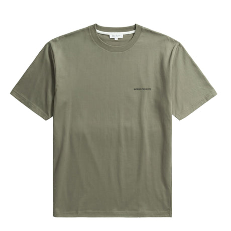 Norse Projects Johannes Organic Logo T-Shirt Sediment Green