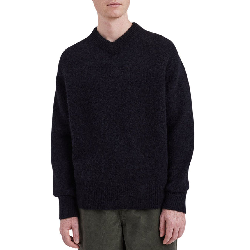 Rasmus Relaxed Brushed V-Neck Men's Sweater