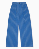 Nudie Jeans Gullan Striped Workwear Kadın Pantolon Blue/Off White