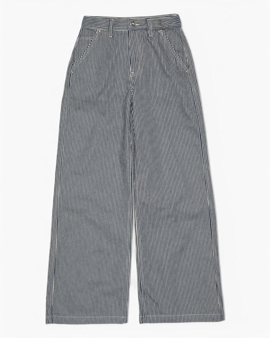 Nudie Jeans Inez Striped Kadın Pantolon Blue/Off White