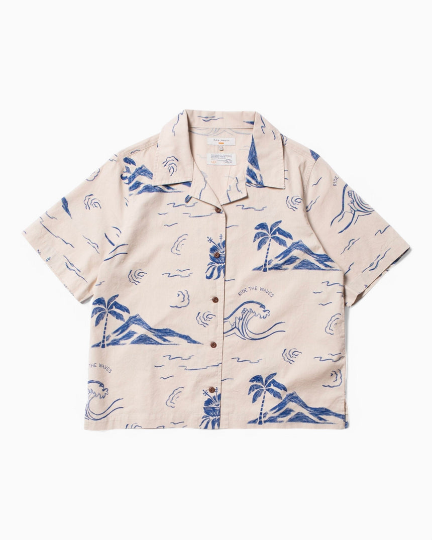 Moa Waves Hawaiian Women's Shirt
