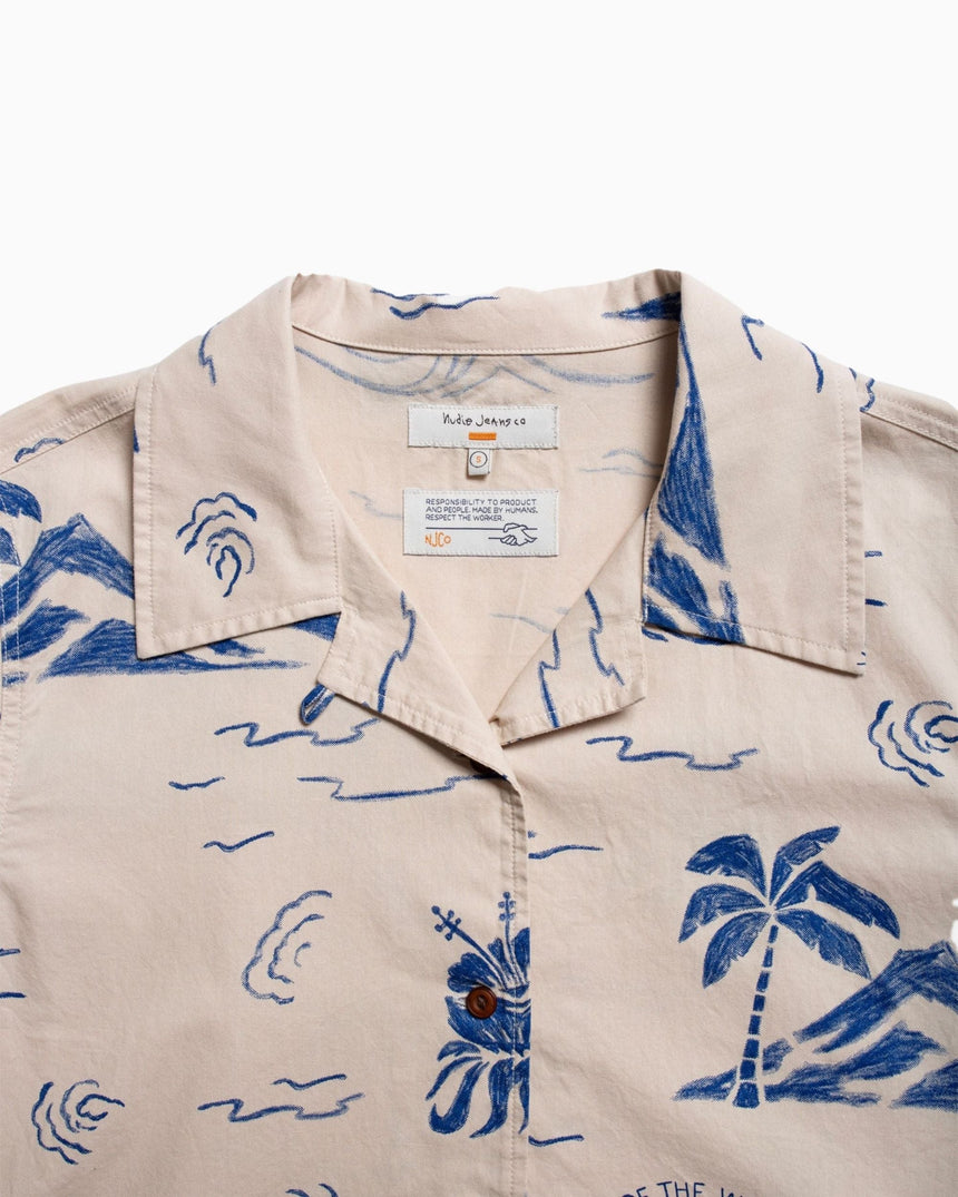 Moa Waves Hawaiian Women's Shirt