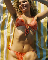 Paume Orange Sunset Beau Micro Bikini Üstü
