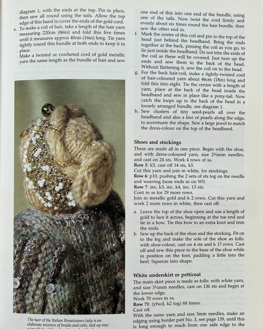 Pestil Books for vitruta Knitted Historical Figures