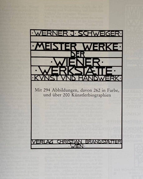 Meister Werke der Wiener Werkstaette