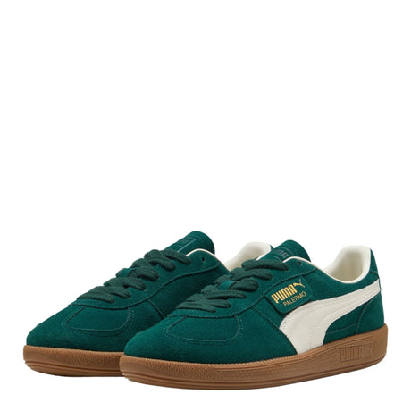 PUMA Palermo Erkek Sneaker Dark Myrtle - Warm White - PUMA Gold