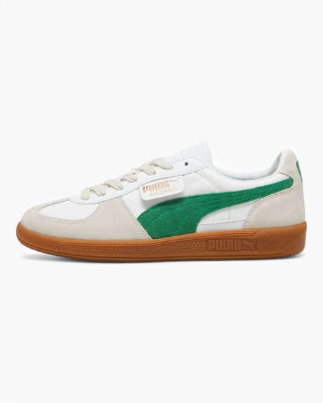 PUMA Palermo Leather Sneaker PUMA White-Vapor Gray-Archive Green