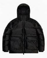 Rains Alta Puffer Cargo Jacket Black Grain