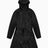 Rains Curve Long Jacket Black Grain