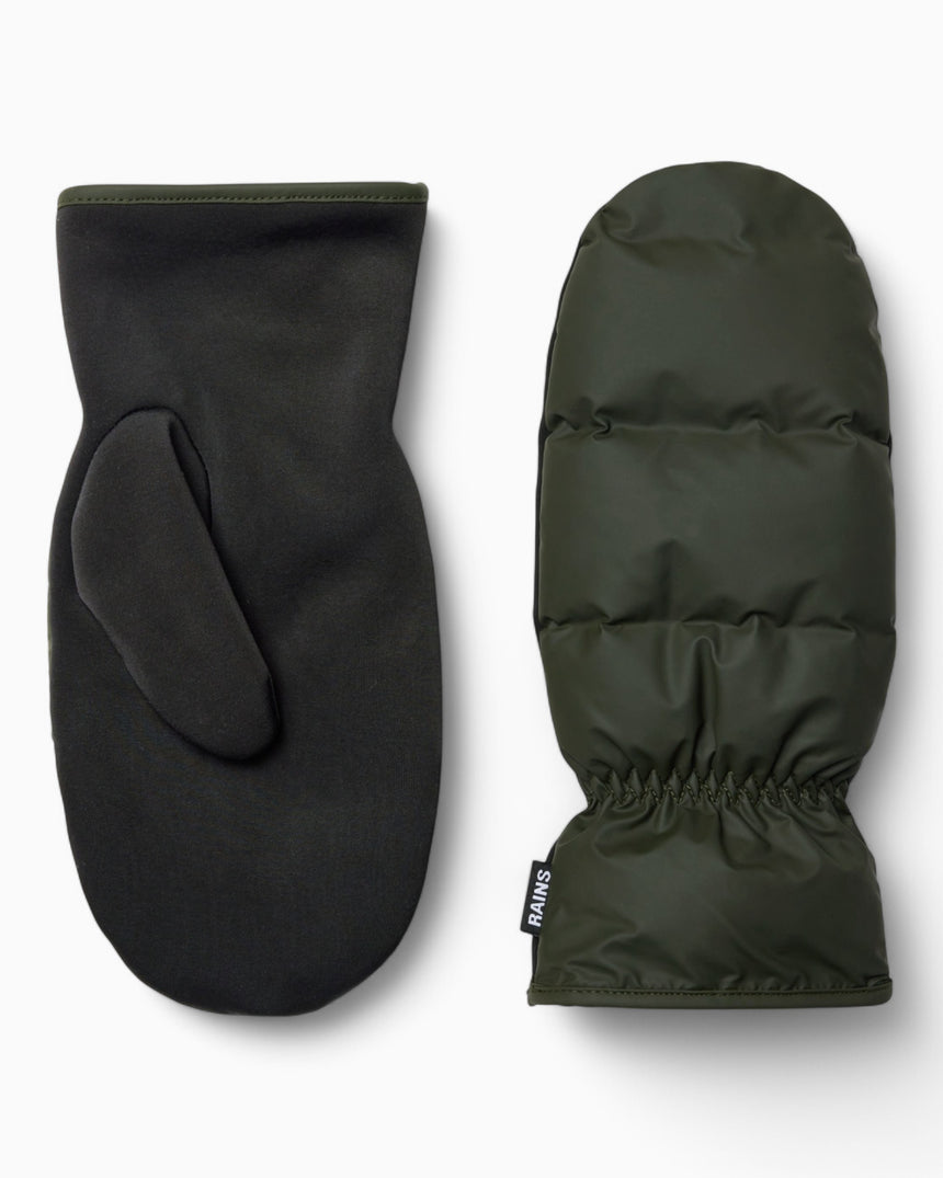Rains Lohja Puffer Mittens Green