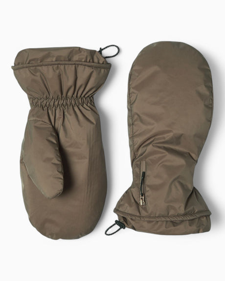 Rains Padded Nylon Mittens Wood