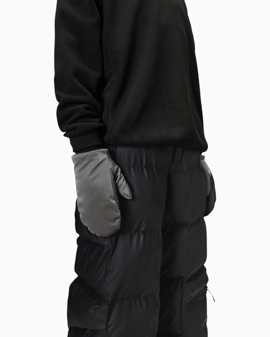 Rains Puffer Mittens Metallic Grey
