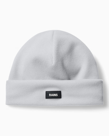 Rains Ribbed Fleece Beanie Grey Melange