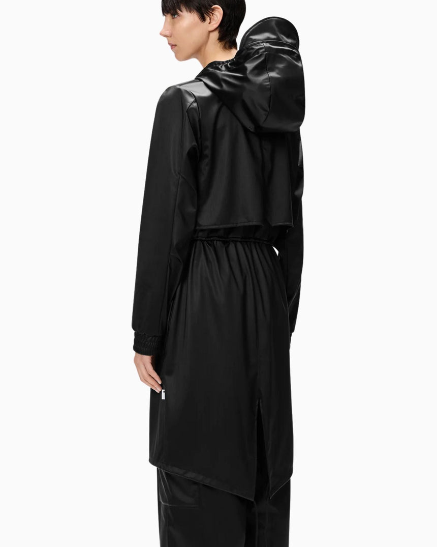 Rains String W Parka Black Grain