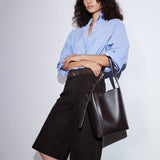 Medium Tote Plissé Leather Women's Bag