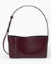 SAYÉS Small Tote Plissé Deri Kadın Çanta Burgundy