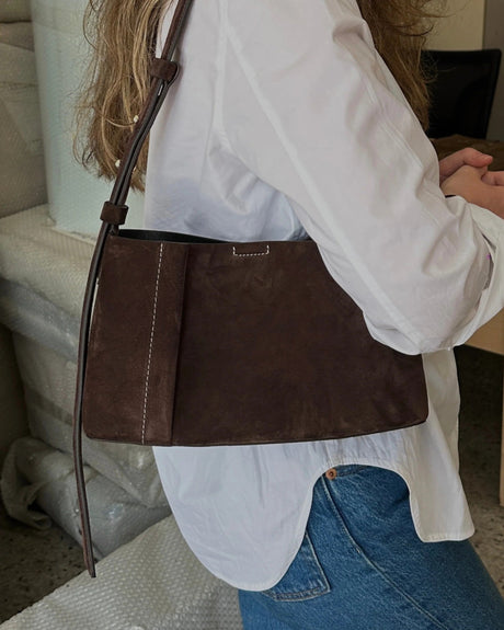 SAYÉS Small Tote Plissé Süet Kadın Çanta