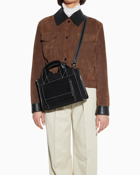 Stitched Pocket Mini Women's Shoulder Bag