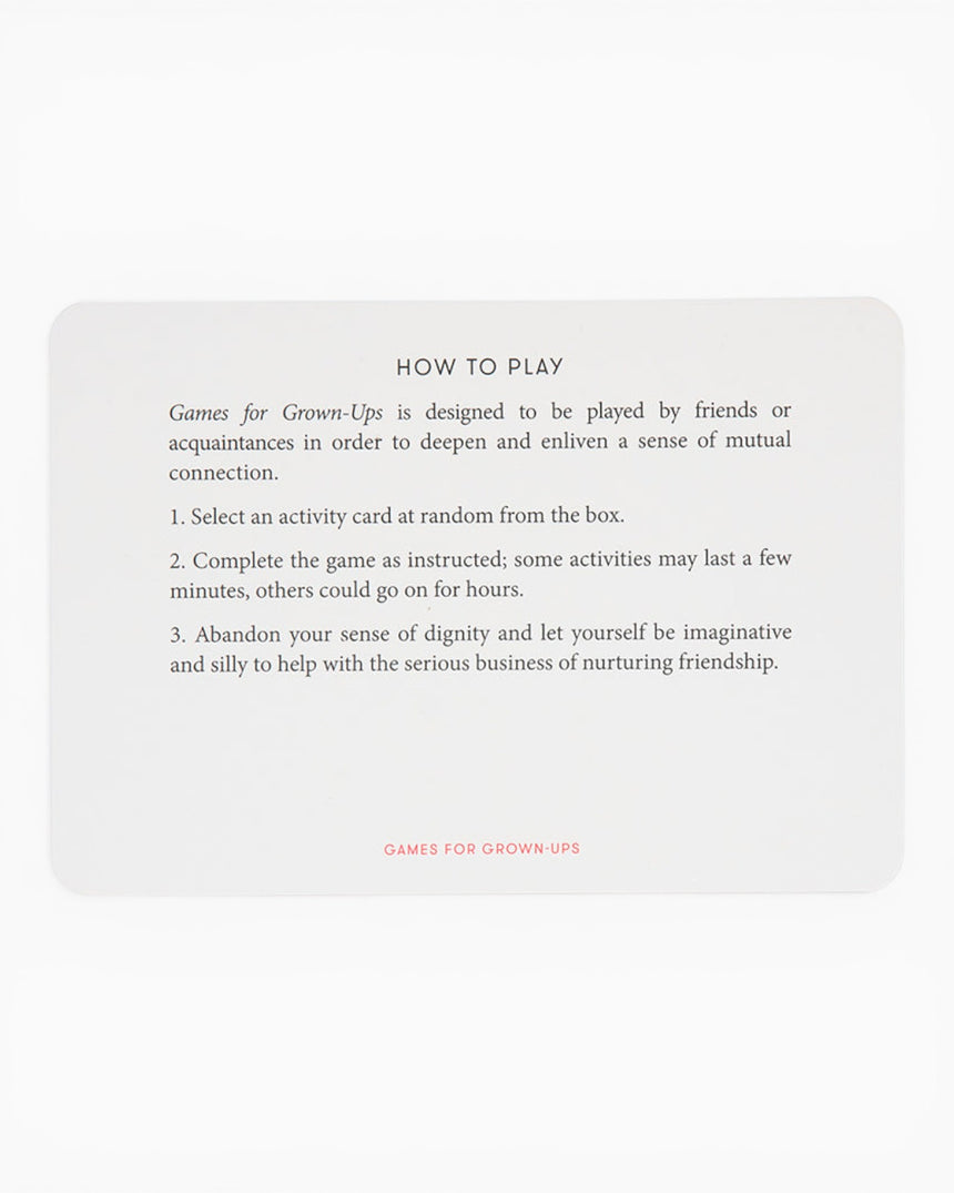 Games for Grown Ups Cards