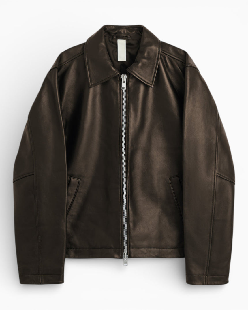 Short Leather Men's Jacket