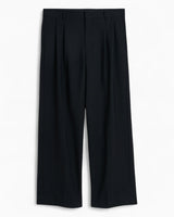Sunflower Wide Pleated Men's Trouser Black