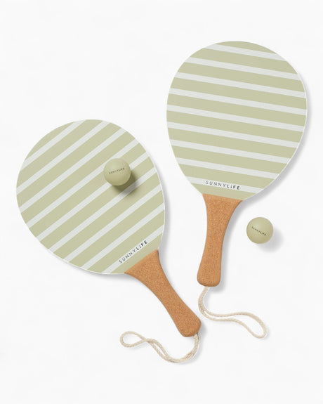 Sunnylife Vintage Beach Paddles La Palma Sage Stripe