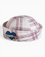 Yvette Sailor Heart-Patch Dixie Cup - Hand-Drawn Plaid Linen