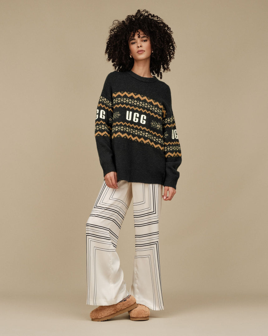 UGG Tasman Maxi Curly Kadın Terlik Chestnut