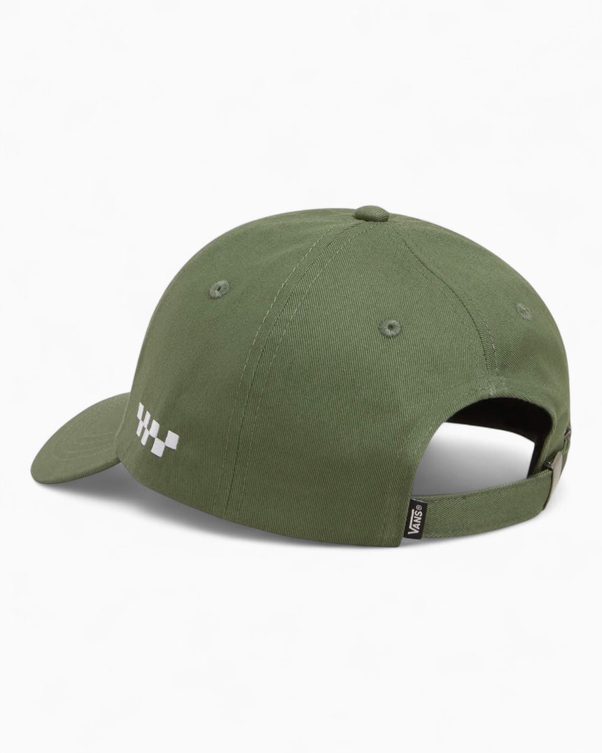 Check Side Curved Bill Jockey Cap