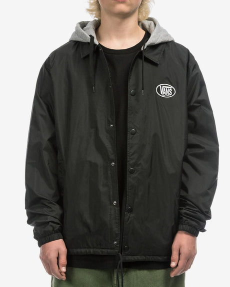 Vans Riley Hooded Coaches Erkek Ceket Black